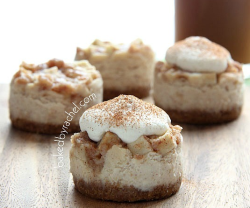 fullcravings:  Mini Apple Pie Cheesecakes