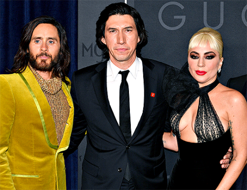 Adam Driver with Lady Gaga and Jared Letoat the ‘House of Gucci’ New York Premiere || No