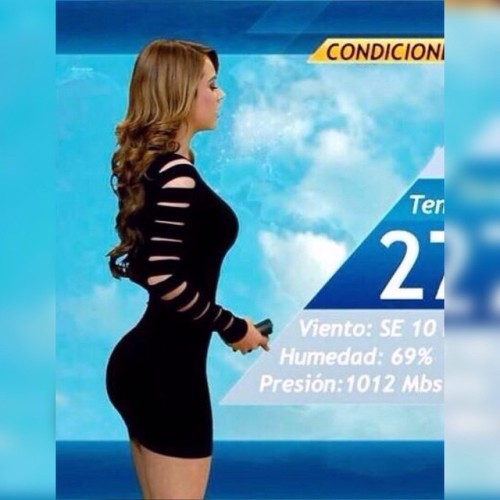 XXX Damn,  check out the booty on the weather photo