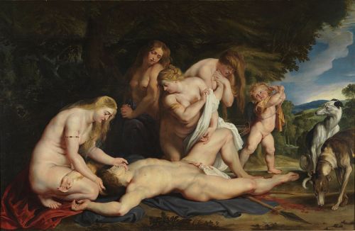 Peter Paul Rubens, The Death of Adonis, ca. 1614. The Israel Museum, Jerusalem.It shows the dead Ado