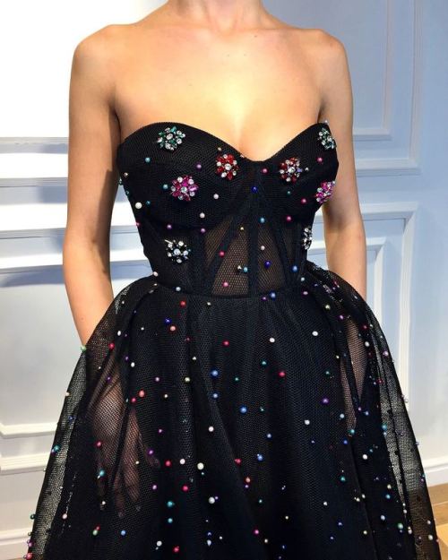 teuta matoshi duriqi black embellished gown