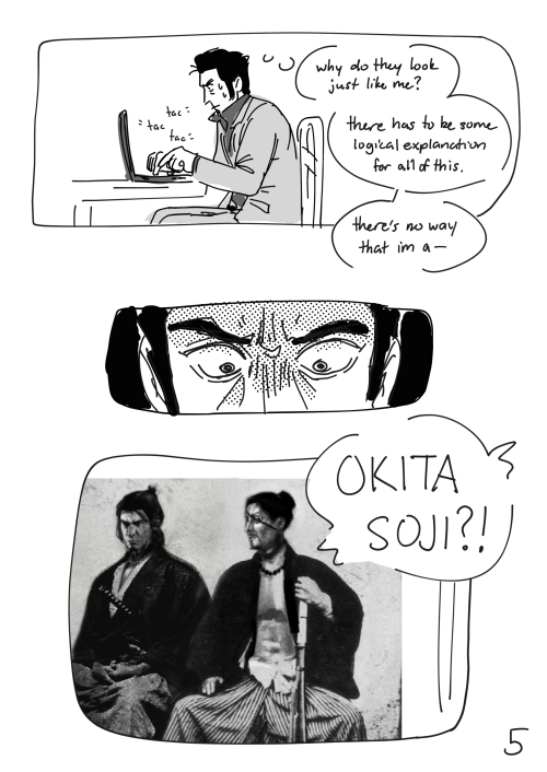 crispywisp: kiryu goes thru a midlife crisispart of an art trade for @cosmicwoods​bonus: