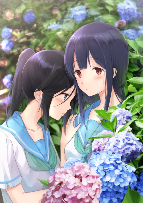 ✧･ﾟ: *✧ Out in the Hydrangeas ✧ *:･ﾟ✧♡ Characters ♡ : Nozomi Kasaki ♥ Mizore Yoroizuka♢ Anime ♢ : Li