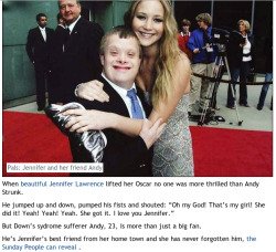 sherlockedwhovianfangirl:  I love her 5000% more now. My 9 year old sister has down’s syndrome and I hope one day she can have a friend like Jennifer.