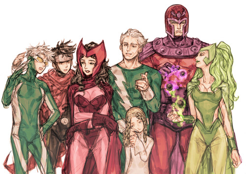 fuckyeahyoungavengers:Magneto Family ♥(I don’t care what canon says RN.)