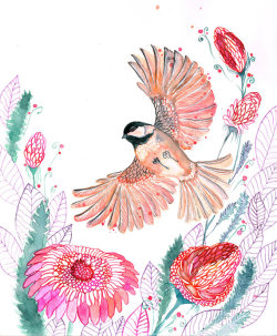 aplaceforart:  Chickadee / more art here