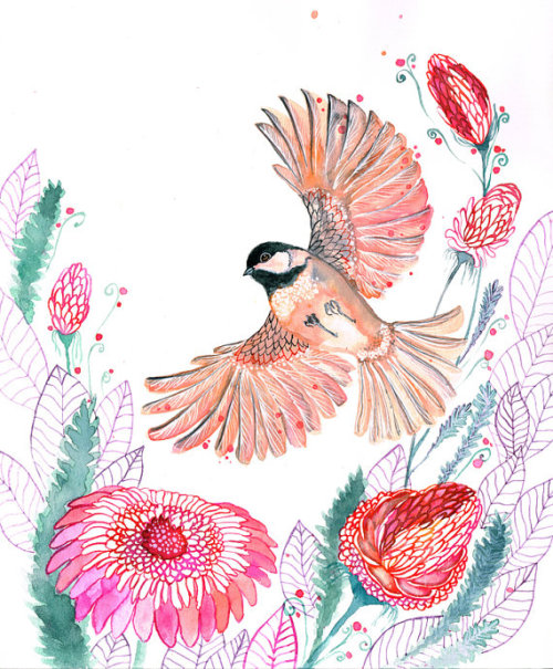 aplaceforart:  Chickadee / more art here 