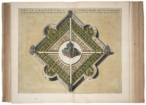 Johannes Blaeu, architectural plan for Arcis Uraniborg, 1662. From the Atlas Cosmographia Blauiana. 