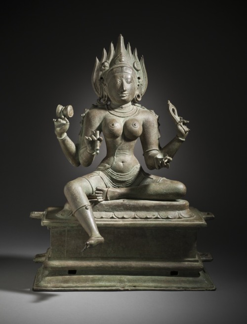 The Hindu goddess Kali.  Unknown artist from Tamil Nadu, India; 11th century.  Now in the Los Angele