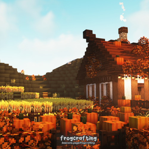 #Buildtober Prompt: Pumpkin Spice~I wanted to make this little home look like a pumpkin spice latte~