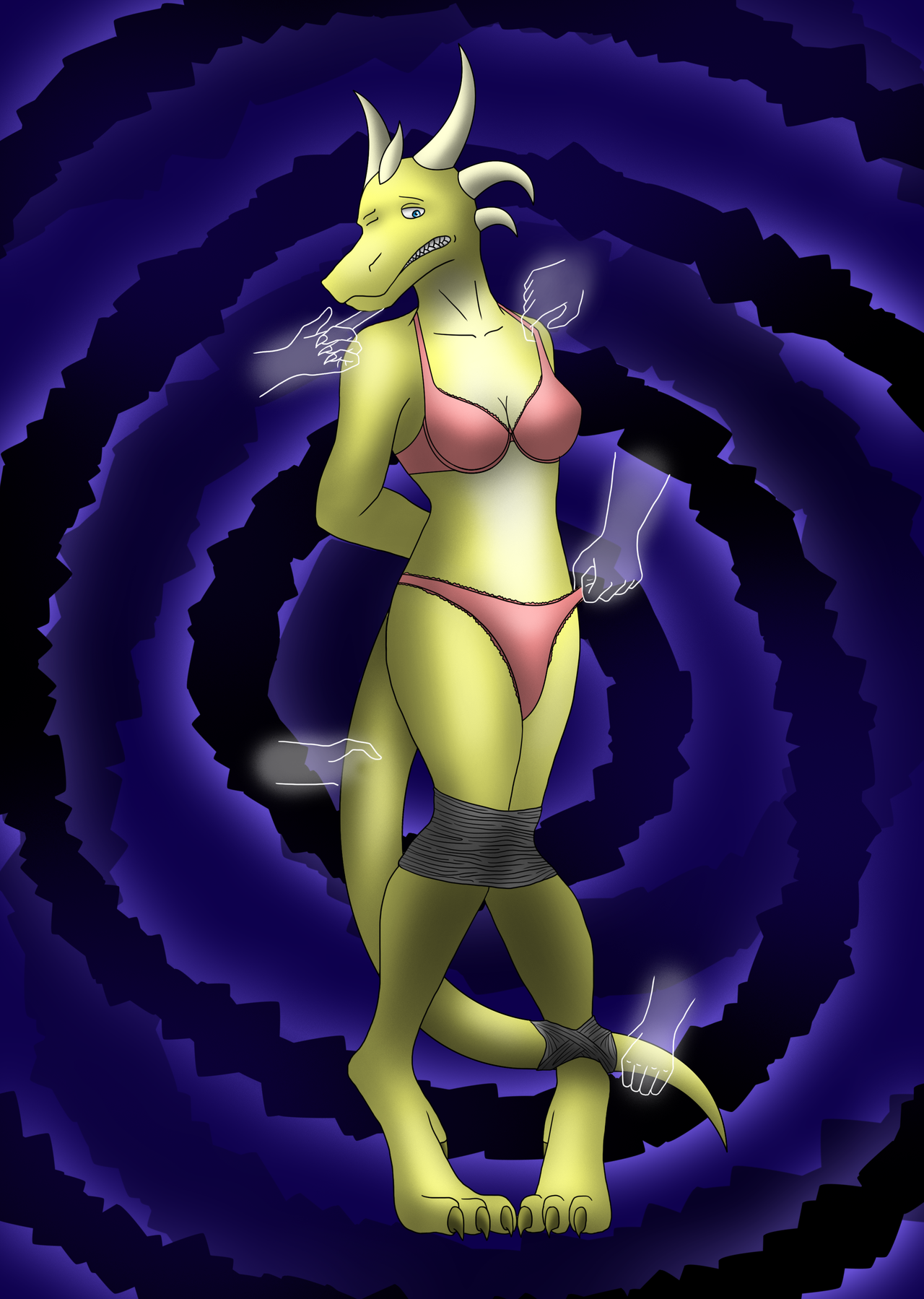 Inspired by Raphael’s series of pervy ghosts, this here is that of a dragoness;
