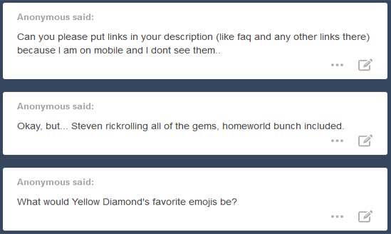 Anon answers under the cut. If you’ve sent me an anonymous question in the last