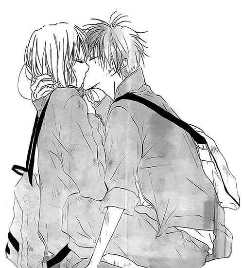 Image tagged with Anime couple anime kiss anime hug on Tumblr
