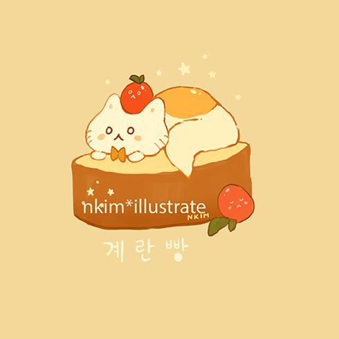 nkim-doodles: Egg Cat Toast!  Also my shop