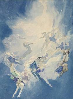 1five1two:&lsquo;Falling Angels&rsquo;. Norman Lindsay. 1930.
