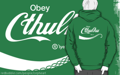 obey cthulhu hoodie, now in green