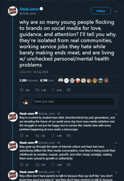spoopy-scurry:  brother-asleep: rainy-days-hath-returned:  what the fuck kind of marketing strategy is this   Some social media consultant is having a shitty day and just going off.  stake umm social media manager said fuck work