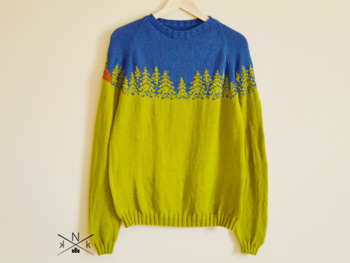 I present the Forest Sweater.  This guy sparkles!Want to knit it yourself?  Get the patter