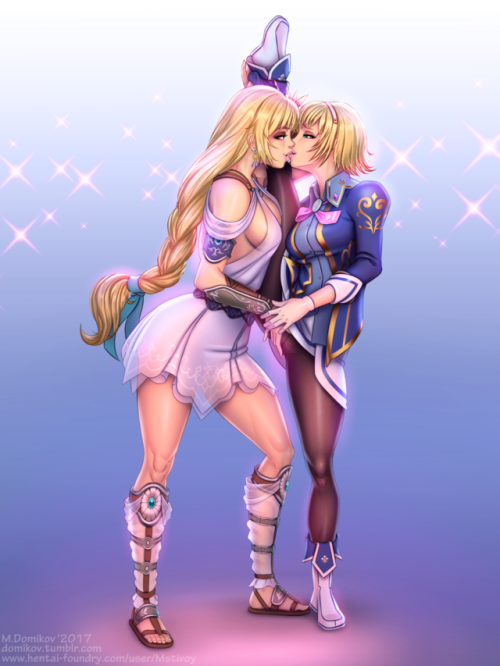 domikov:  Sophitia Alexandra and Cassandra Alexandra from Soul Calibur. Commission work. My page on 