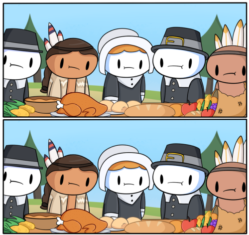 theodd1sout:Thanksgiving conversations are always so awkward.