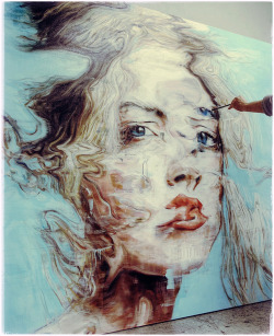 asylum-art:  Striking Oil Portraits by Harding Meyer Artist on Tumblr Harding Meyer is a Brazilian-born, Germany-based artist that creates impressive large-scale oil portraits. “Vibrant colors and geometric brush stroke techniques brings life to each