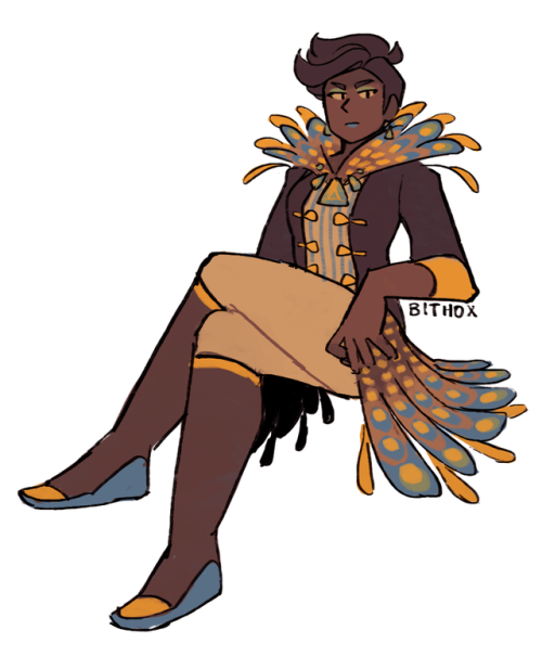 my part of this year’s telememe organized by @hanmori ! i tried to go for a pirate + peacock look. (