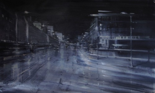 red-lipstick:  Alessandro Papetti (b. 1958, Milan, Italy) - 1: Boulevard Notturno, 2012  2: Citta Di Notte, 2013  3: New York, 2012  4: Unknown Title    Paintings: Oil