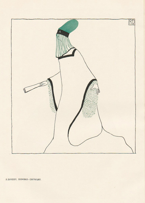 Franz Diveky, Domino cloaks, 1909-1910. From: Kunst und Dekoration,  University of Heidelberg