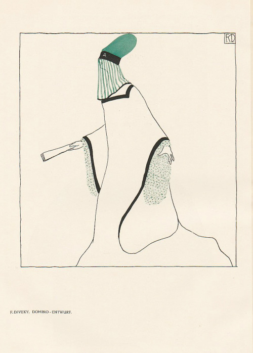 design-is-fine:  Franz Diveky, Domino cloaks, 1909-1910. From: Kunst und Dekoration,  University of Heidelberg