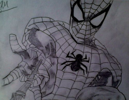 Spidey and Darkwing Duck.  I feel like I want to try drawing perverted stuff soon….