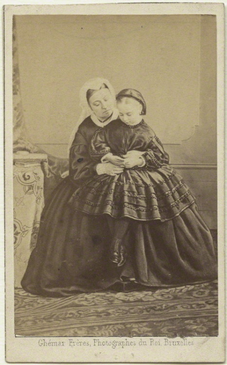 Queen Victoria and her daughter, Princess Beatrice of Battenberg By Ghémar Frères Albu