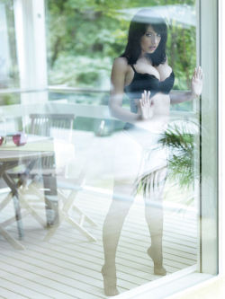 I could hear her through the glass. “Let