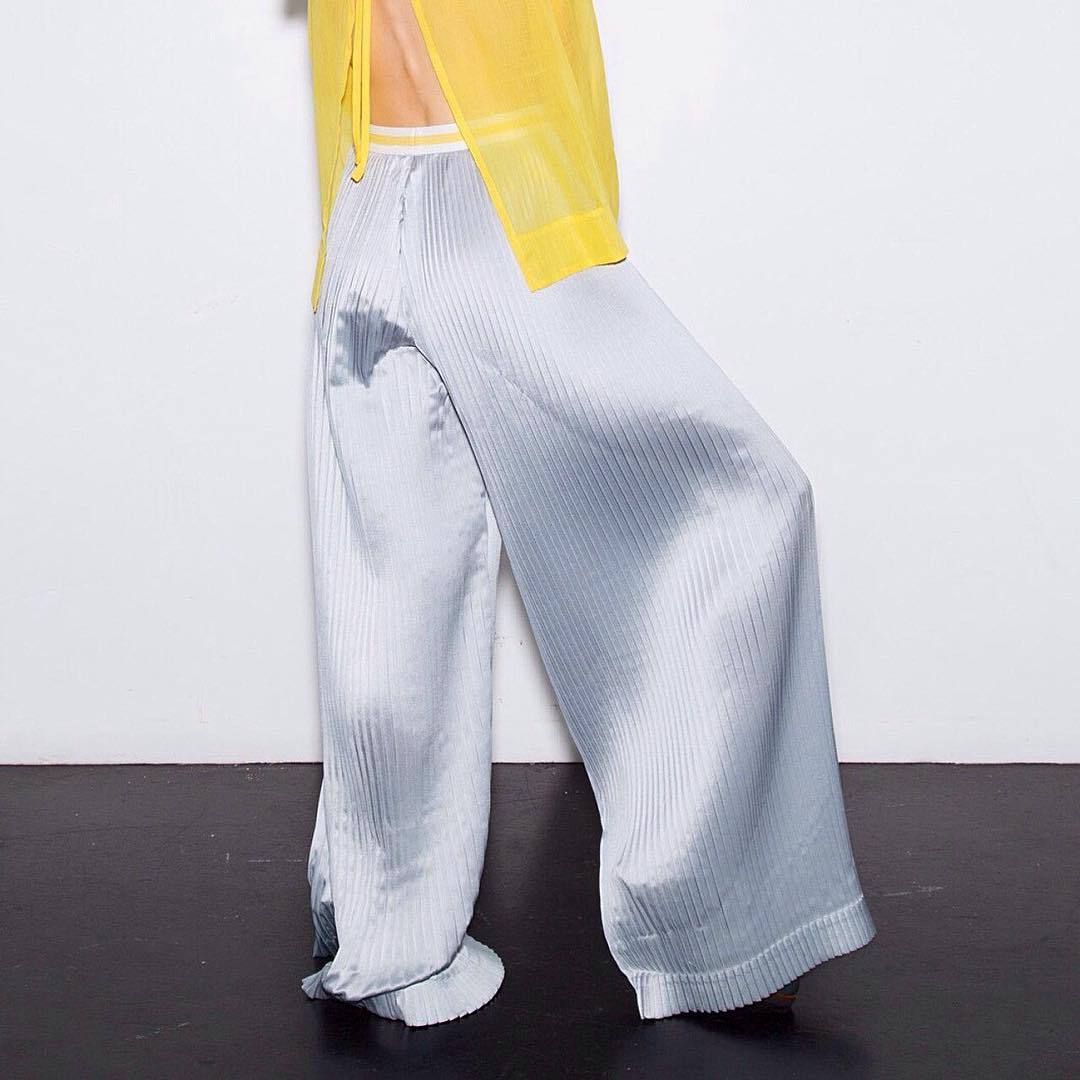 tomboybklyn:  Pleated, white, and wide leg…Lucilla Gray SS 16