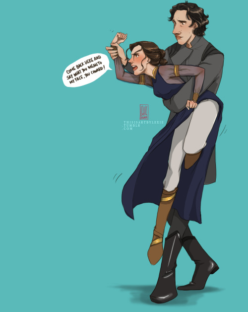 thisisartbylexie: Even if there’s been an official pardon for Ben, not everyone’s behind it. Rey’s q