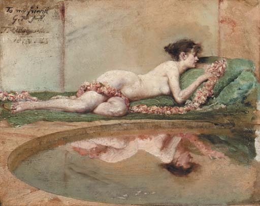 artbeautypaintings:  Reflection - John Reinhard Weguelin 