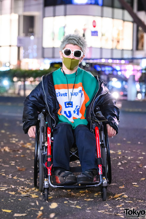 tokyo-fashion:Harajuku street style personality and Japanese wheelchair fashion model Keita on the s