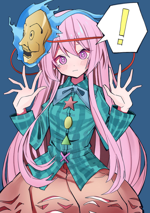 animepopheart: ★ みぞれし ☆ ⊳ hata no kokoro (touhou) ✔ republished w/permission