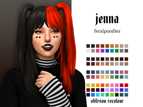 evoxyr:  jenna by @feralpoodles  ☽  compatible with my cats & dogs expansion pack split accessor