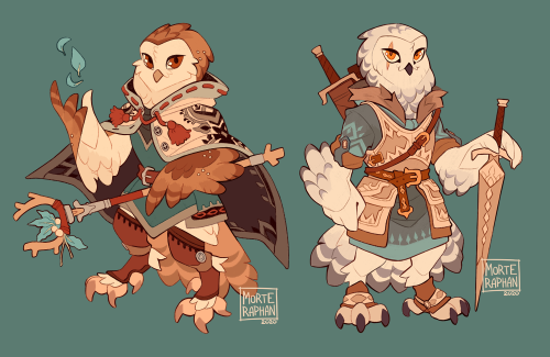 Barn Owl Magician and Snowy Owl Warrior!—Both designs are open for offers (minimum offer is $1