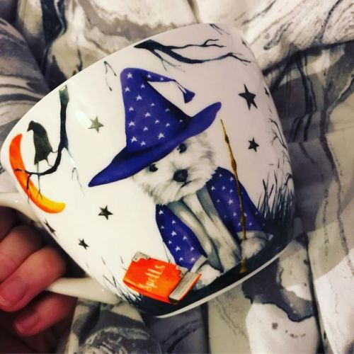 My new favourite Halloween mug #westie #halloween #wizardwestie  www.instagram.com/p/B3LIUNV