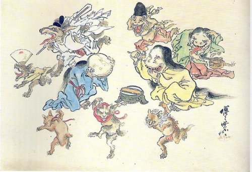 “Monsters’ night parade” by Kawanabe Kyōsai (1831-1889)