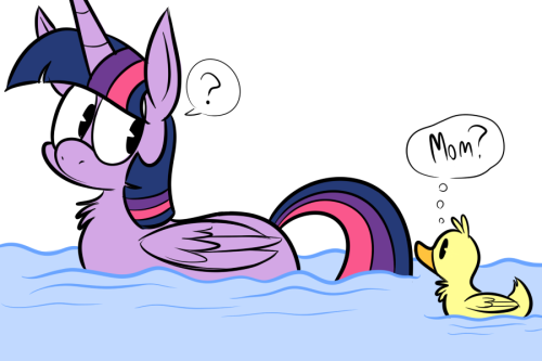 twily-daily:  Winged ponies swimming is a really funny thing