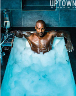 theuppitynegras:  thedarkchocolatedandy:  lamusenoire:  A Gentleman Returns: Mr. Tyson Beckford roams the rooms of New York’s famed 110-year-old Mansfield Hotel in this editorial and cover shoot for the August/September issue of Uptown Magazine. Here,