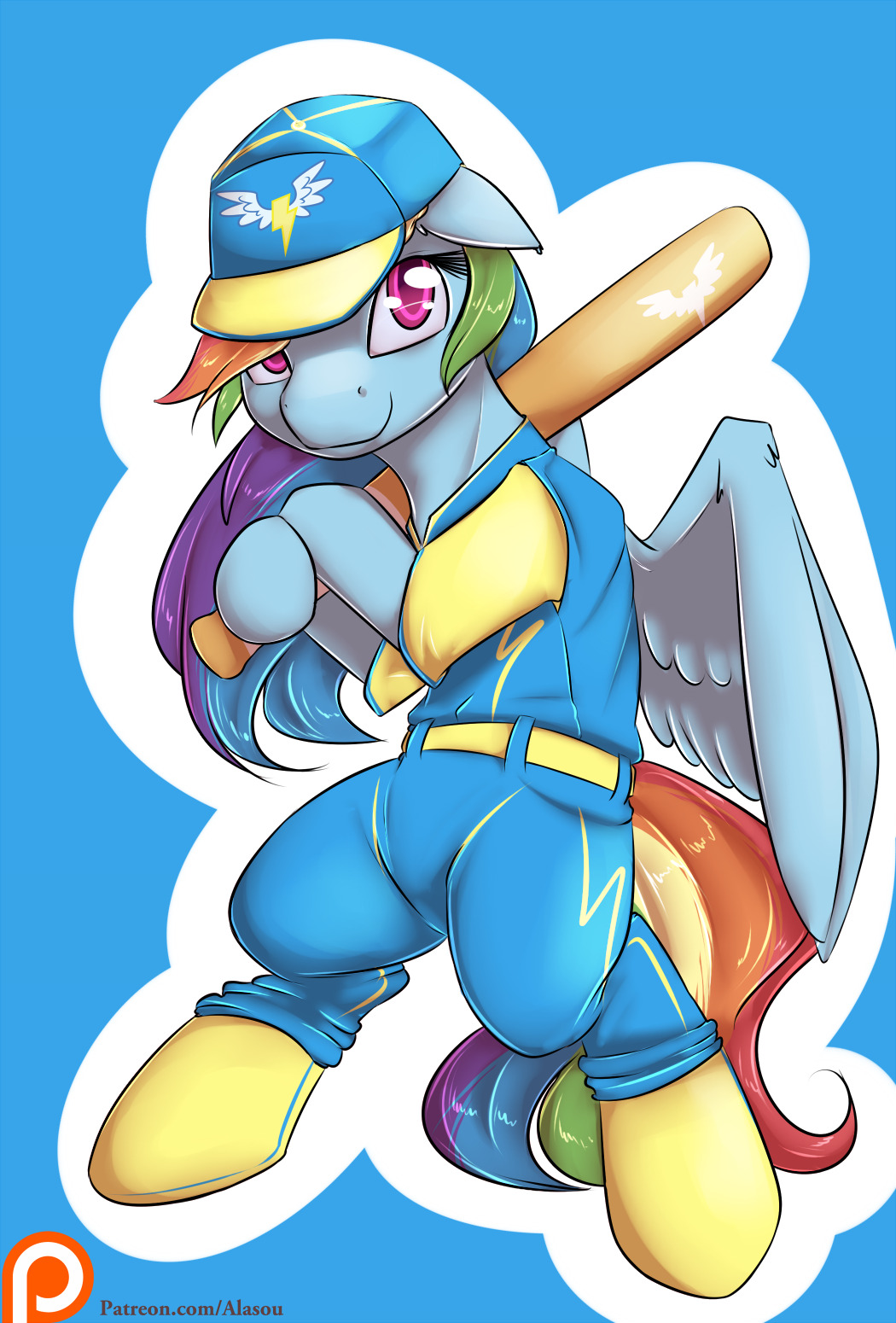 alasou:  Rainbow Bat This week theme, as decided last month on patreon : Sport So