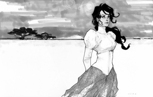 ungoliantschilde:  some black and white artwork by Phil Noto.
