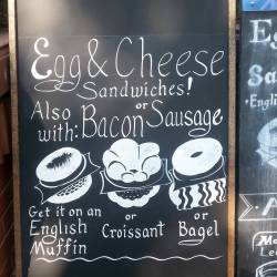 Working on a new sandwich board. Nom nom