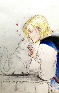 bluebeesknees:The thought of Yurio being really soft and affectionate towards cats is the solution to all of my problems