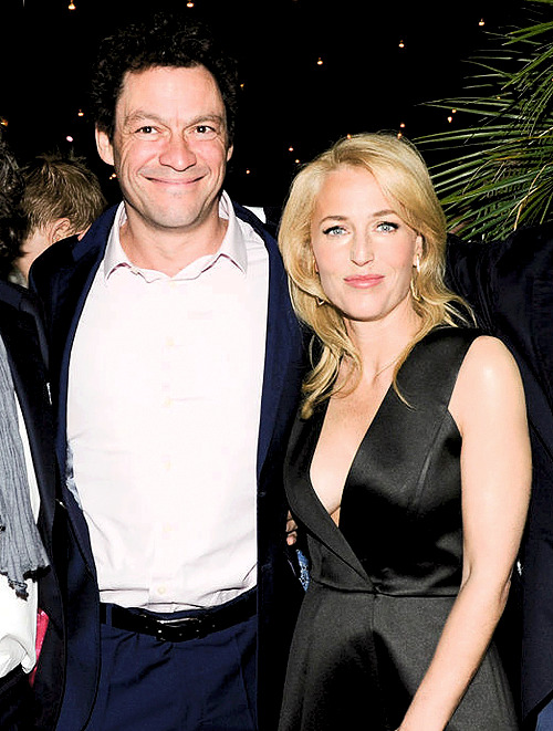 Gillian Anderson and Dominic West | the Mulberry Dinner at Chateau Marmont. (January 9, 2015)