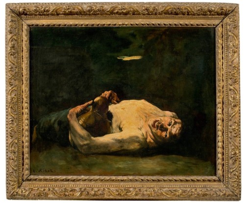 amare-habeo:    Théodule Ribots „Die leere Flasche“ ist um 1876/81 entstanden, 73 mal 92,5 Zentimeter groß.   