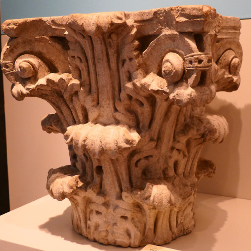 Decorated Roman Column Fragments, Yorkshire Museum, York, 7.10.18.